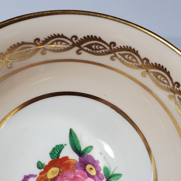 Paragon Teacup and Saucer Pink Purple Orange Flowers Vintage - Picture 4 of 12